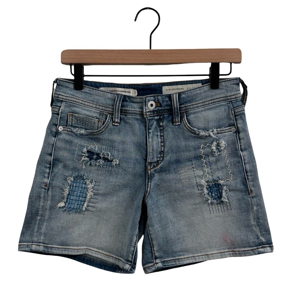Pilcro “Anthropology” Blue Distressed Jean Shorts